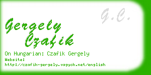 gergely czafik business card